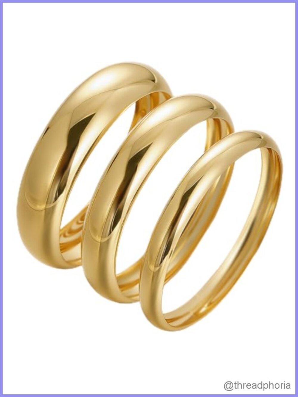 Chunky Gold Plated Bangle Set for Women Stackable Cuff Bracelets Trendy Jewelry